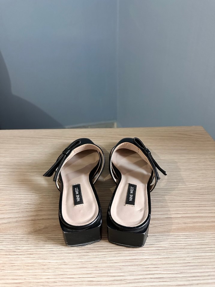 Kadın Siyah Tokalı Blok Topuk Terlik - Görsel 3