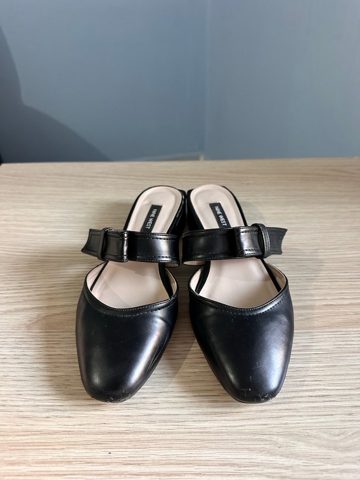 Kadın Siyah Tokalı Blok Topuk Terlik - Görsel 2