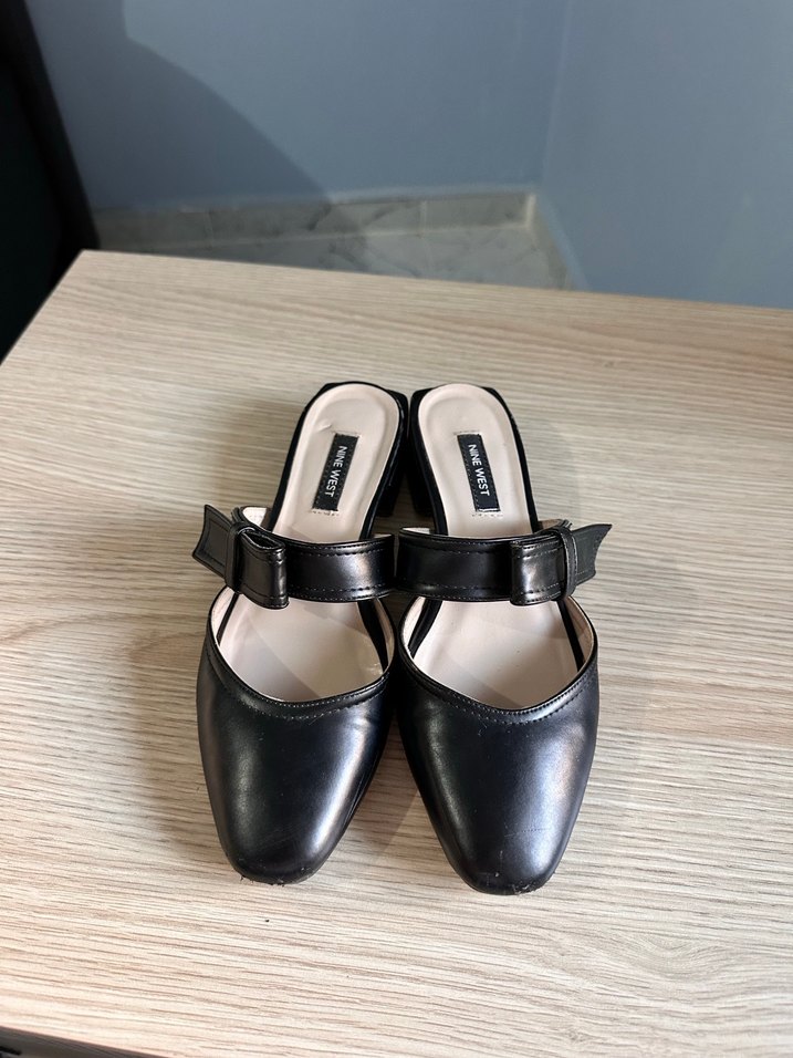 Kadın Siyah Tokalı Blok Topuk Terlik - Görsel 5