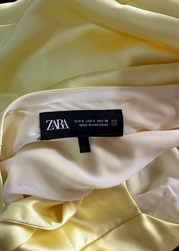 Sarı Tek Omuz Drapeli Uzun Elbise - Görsel 4