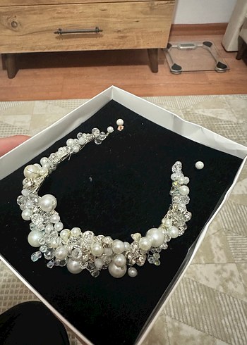 Ürün SIFIR Beyaz Boncuklu Kadın Saç Aksesuarı - Görsel 3