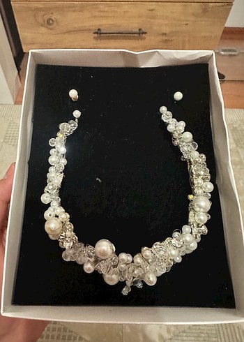 Ürün SIFIR Beyaz Boncuklu Kadın Saç Aksesuarı - Görsel 5