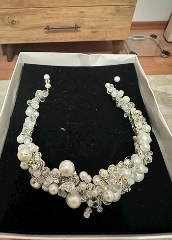 Ürün SIFIR Beyaz Boncuklu Kadın Saç Aksesuarı - Görsel 4