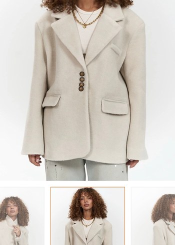 MAİ XS-S BEDEN ÇOK İYİ DURUMDA Kadın Midi Kesim Düğmeli Yün - Görsel 2