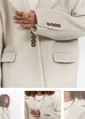 MAİ XS-S BEDEN ÇOK İYİ DURUMDA Kadın Midi Kesim Düğmeli Yün - Görsel 3