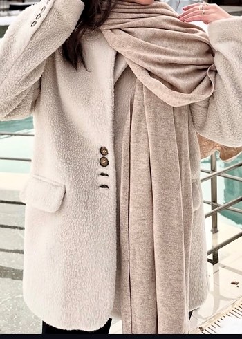 MAİ XS-S BEDEN ÇOK İYİ DURUMDA Kadın Midi Kesim Düğmeli Yün - Görsel 6