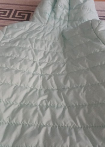 Turkuaz Kapüşonlu unisex Çocuk Mont - Görsel 5