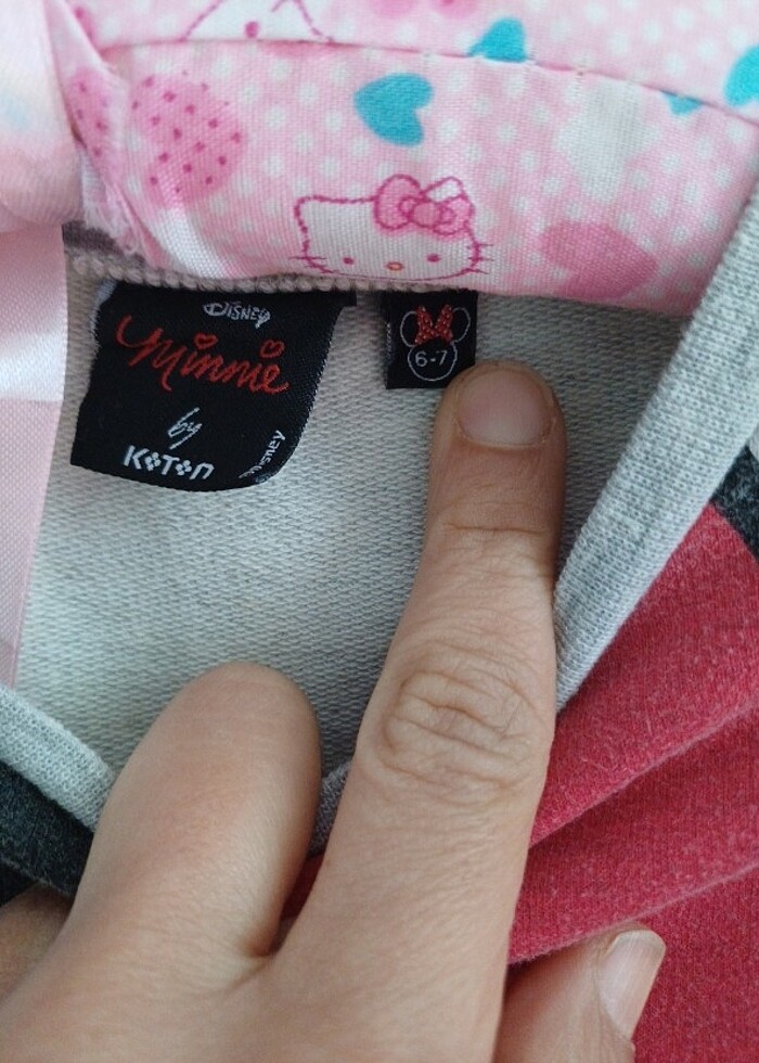 Az kullanılmış minnie mouse gri on kosmi baskılı  - Görsel 4