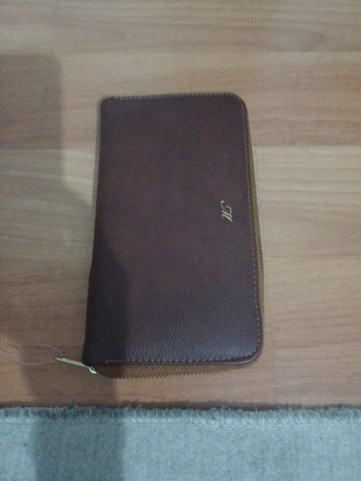 Kahverengi Deri Fermuarlı Kadın Cüzdanı - Görsel 2