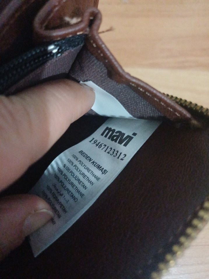 Kahverengi Deri Fermuarlı Kadın Cüzdanı - Görsel 5