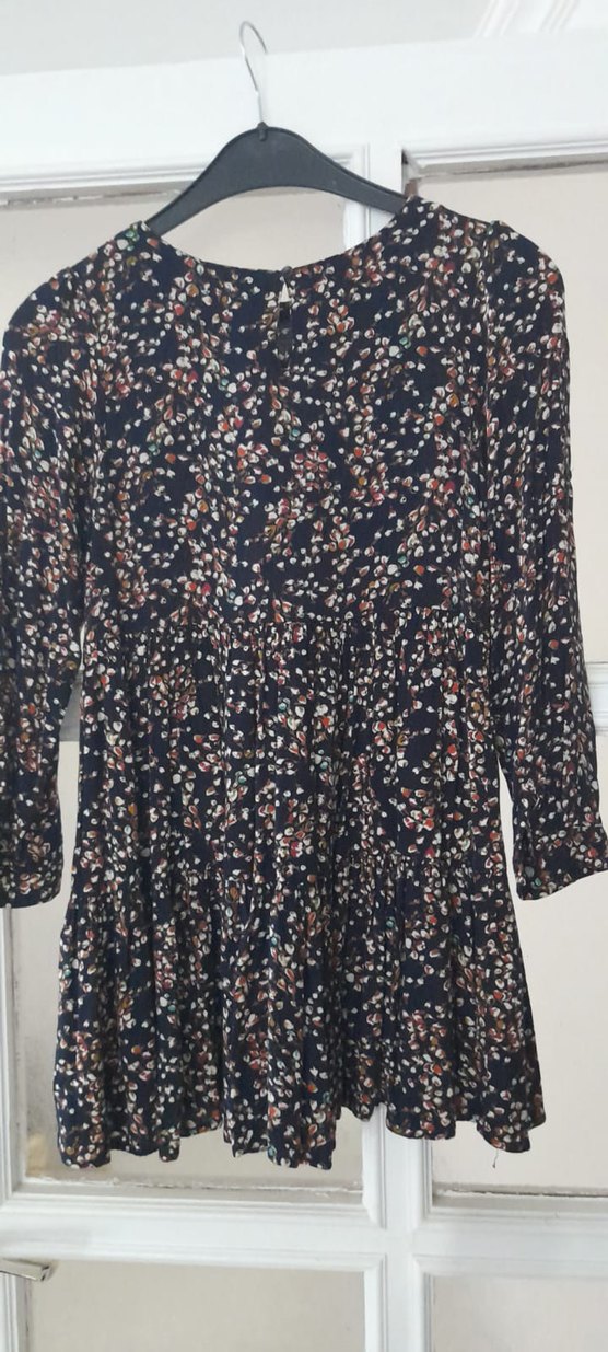 Kayık Yaka Uzun Kollu Bohem Midi Elbise - Görsel 2