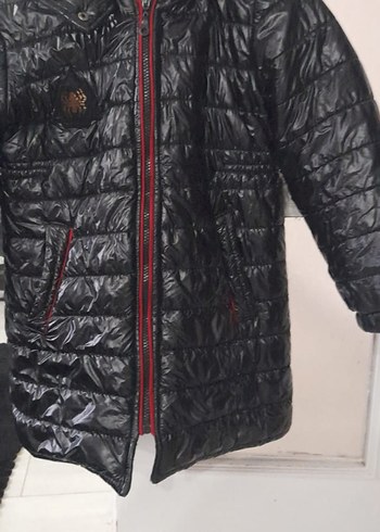 Kız Çocuk Siyah Kürklü Fit Mont - Görsel 4