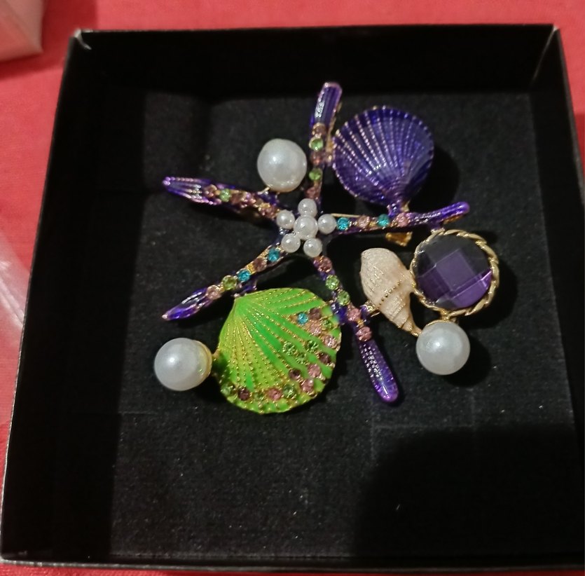 Renkli Boncuklu Deniz Temalı Broş - Görsel 2