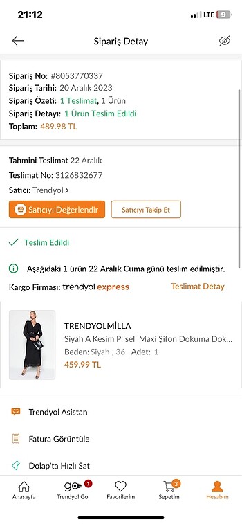 s Beden Siyah elbise