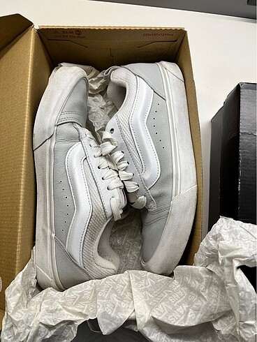 Vans knu skool white/red