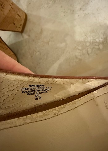 Nine West Camel Rengi Deri Kadın Dolgu Topuklu Ayakkabı - Görsel 6