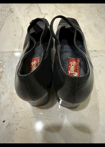 Gerçek Deri Siyah Topuklu Klasik Ayakkabı - Görsel 3