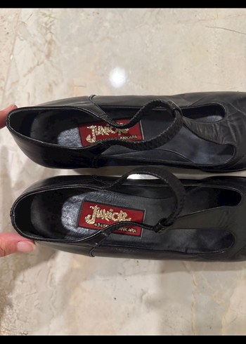 Gerçek Deri Siyah Topuklu Klasik Ayakkabı - Görsel 5