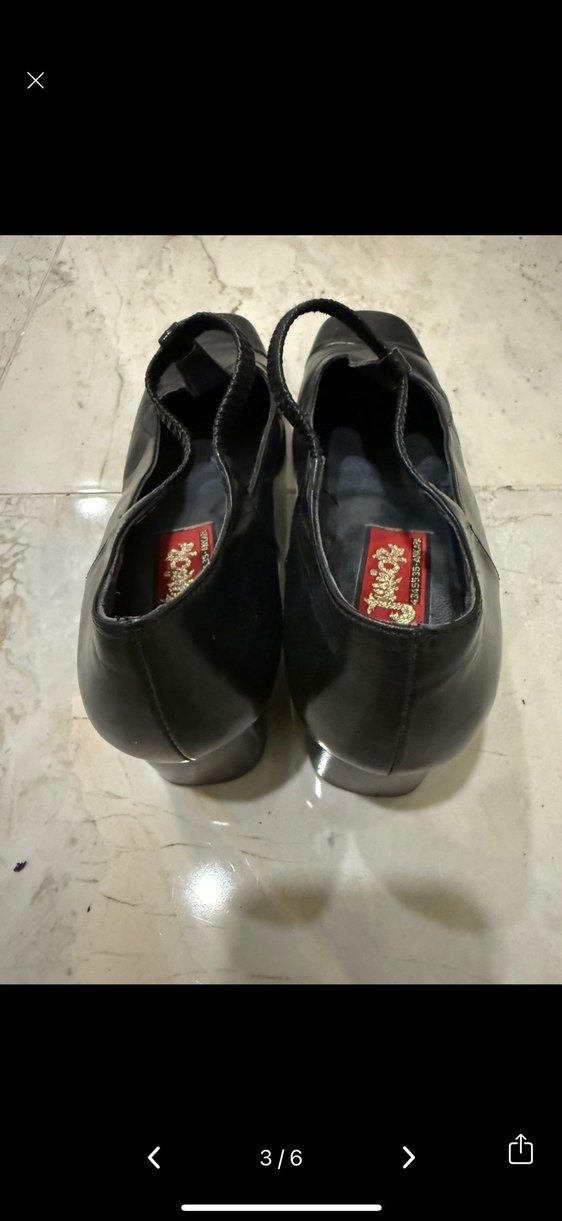 Gerçek Deri Siyah Topuklu Klasik Ayakkabı - Görsel 3