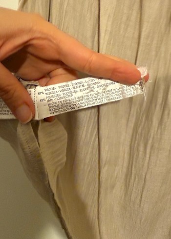 Zara Bej Düğmeli Bohem Bluz - Görsel 4