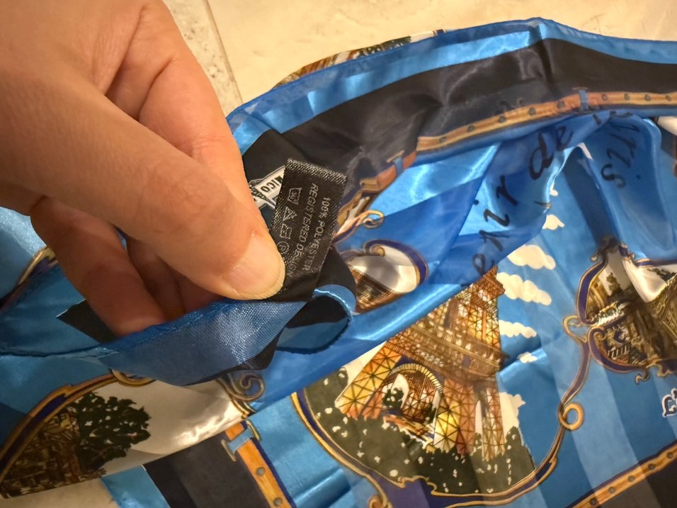 Mavi Bohem Paris Temalı Kadın Fular - Görsel 3