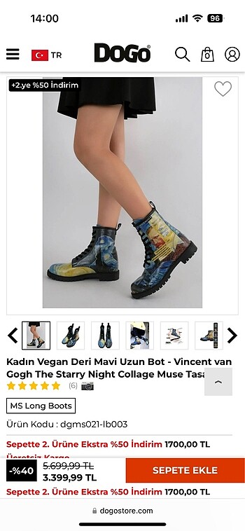 Dogo Shoes Gustav Klimt Starry Night Temalı Dogo Store Muse Koleksiyonu Bot