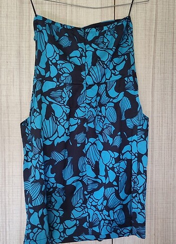 s Beden siyah Renk STRAPLEZ MİNİ ELBİSE S/M