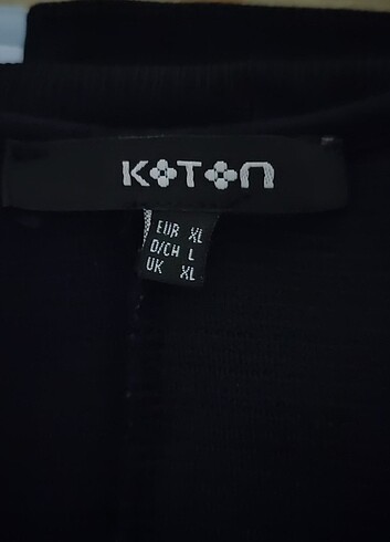 Koton KOTON XL SİYAH ELBİSE