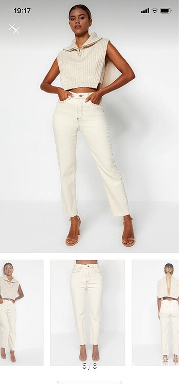 TRENDYOLMİLLA krem pantolon