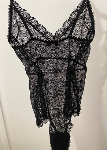 ipekyol Siyah Dantel Kadın Çıtçıtlı body