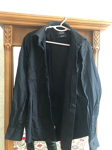 l Beden Siyah gömlek süvari cotton 100%