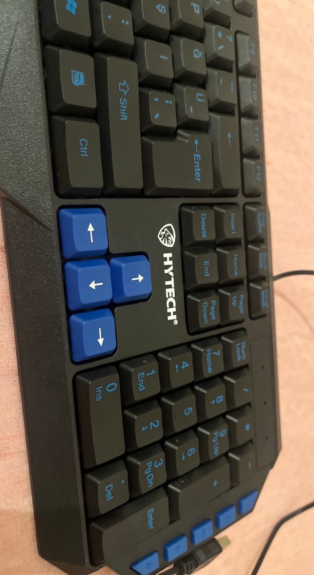 Mavi Tuşlu Kablolu Oyun Klavyesi - Görsel 2