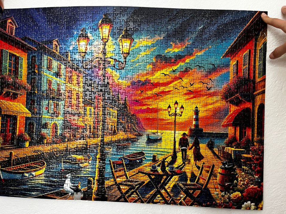 Renkli Akşam Manzarası Puzzle - Görsel 2
