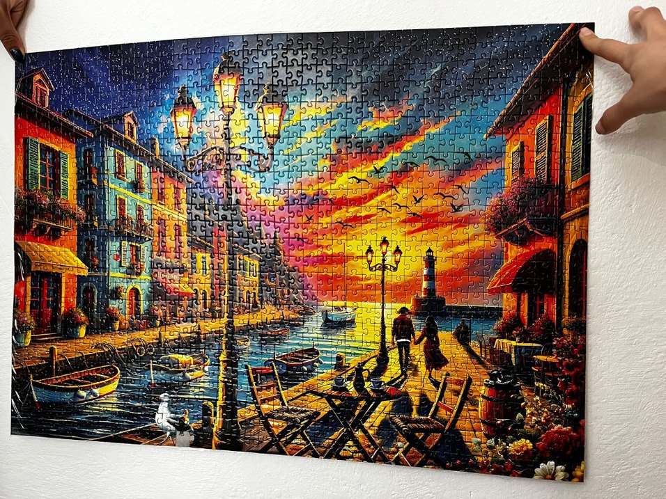 Renkli Akşam Manzarası Puzzle - Görsel 3