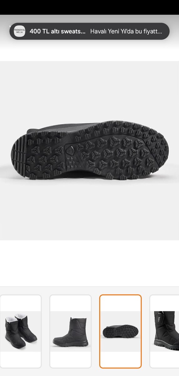 decatclon Siyah Kauçuk Outdoor Bot - Görsel 4