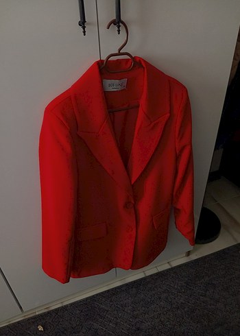 Diğer Klasik Kesim Kırmızı Kadın Blazer Ceket