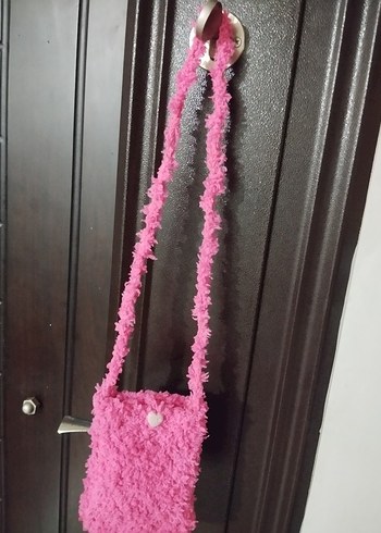 Diğer Örgü Pembe minik Çanta