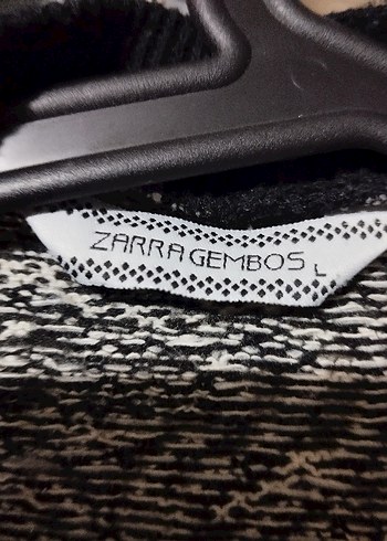 Gri Yılan Desenli Kadın Triko Hırka - Görsel 3