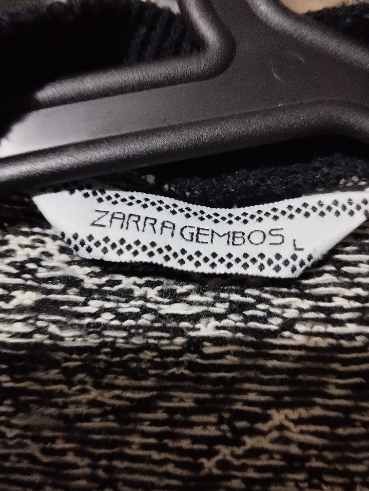 Gri Yılan Desenli Kadın Triko Hırka - Görsel 3