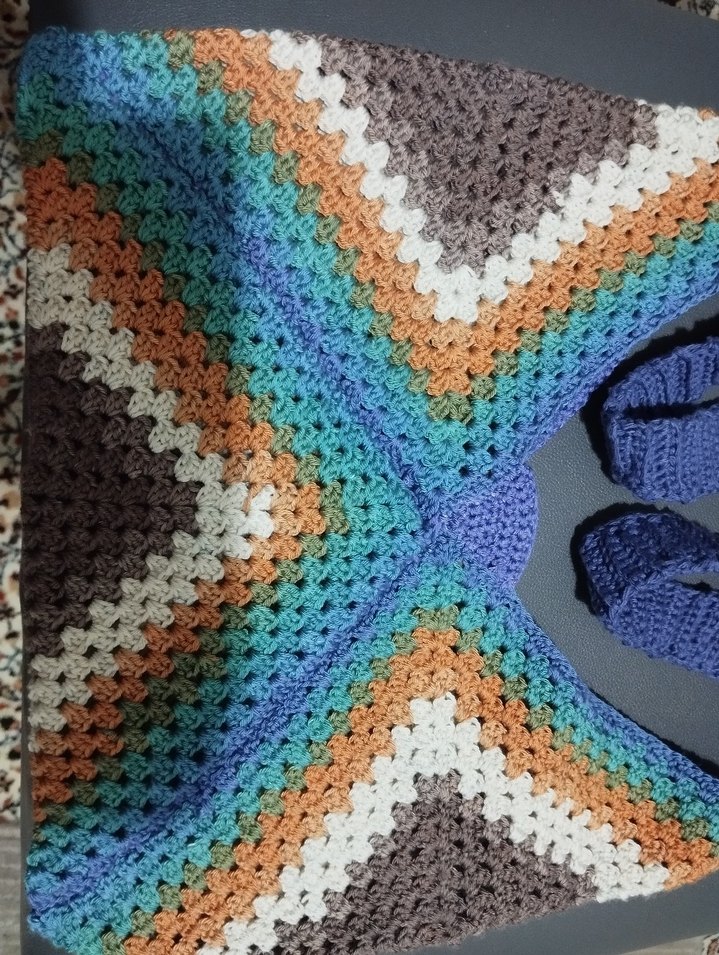 Örgü Bohem Kadın Çanta Çok Renkli - Görsel 3