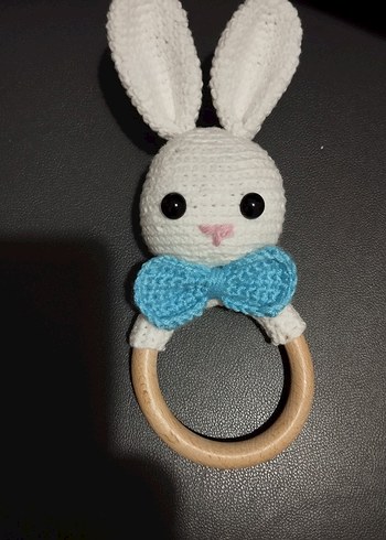 Beyaz Tavşan Figürlü Diş Kaşıyıcı çıngırak - Görsel 2