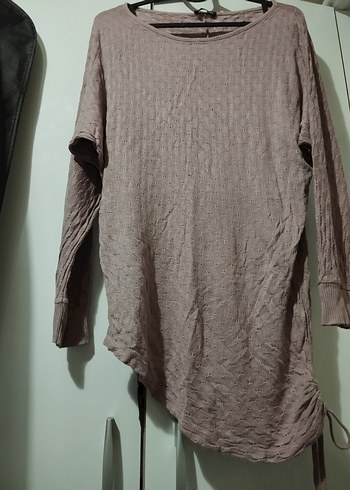 pudra rengine Kadın Triko Uzun Kollu bluz