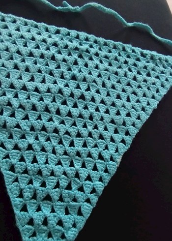 Diğer Turkuaz el örgüsü bandana Bohem Saç Aksesuarı