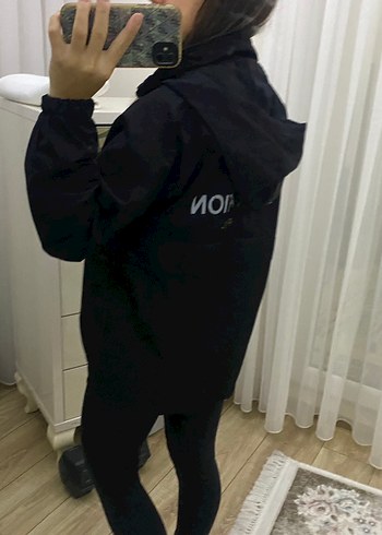 Siyah kadın yağmurluk - Görsel 4