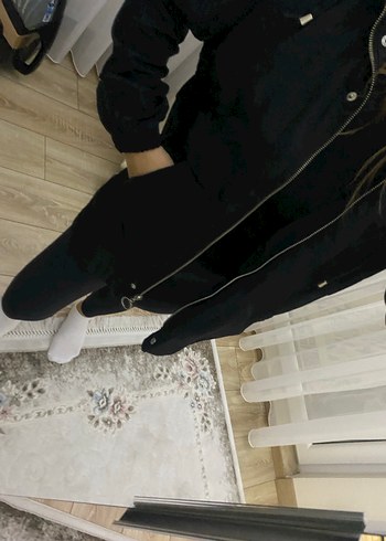 Siyah kadın yağmurluk - Görsel 11