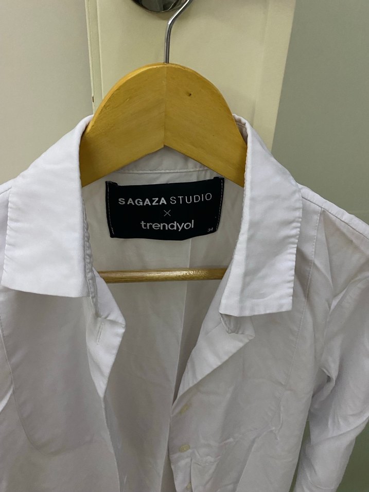 SAGAZASTUDIO Beyaz kadın gömlek - Görsel 3
