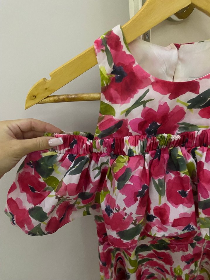 Kısa fırfırlı elbise - Görsel 2