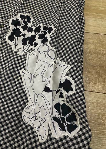 Nakışlı Siyah Kadın Midi Etek - Görsel 2