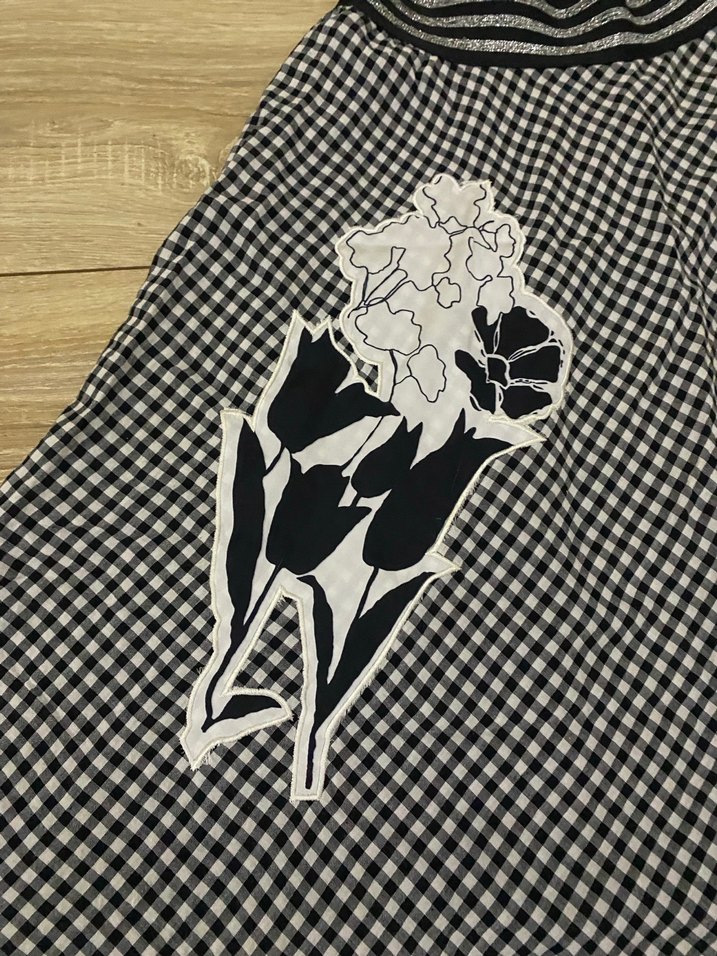 Nakışlı Siyah Kadın Midi Etek - Görsel 3