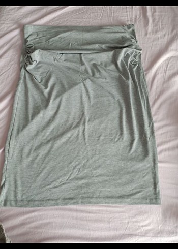 Gri Midi Hamile Kalem Etek - Görsel 2